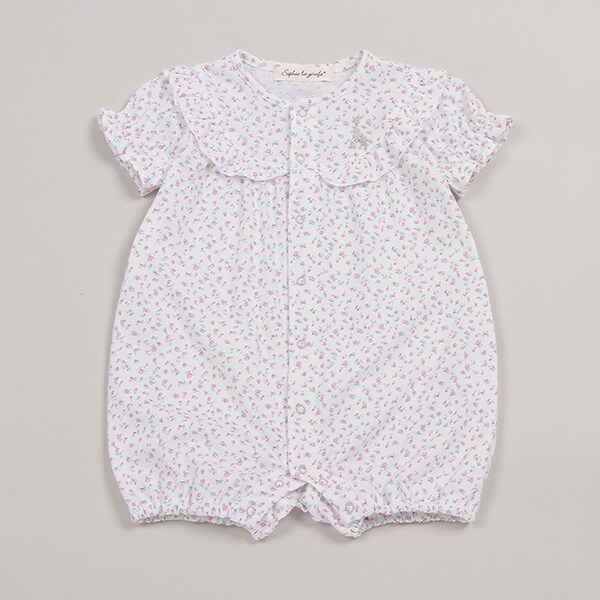 花柄プリントショートオール【日本製】