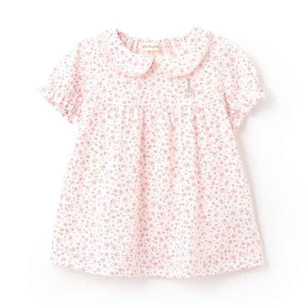 花柄天竺半袖Tシャツ