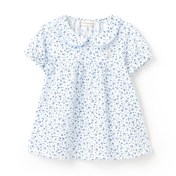 花柄天竺半袖Tシャツ