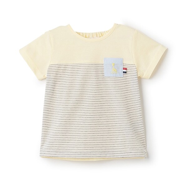 ボーダー切替半袖Tシャツ