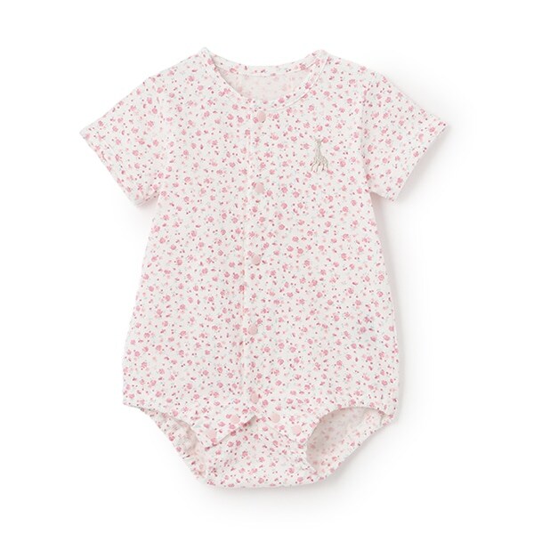 花柄天竺ボディスーツ