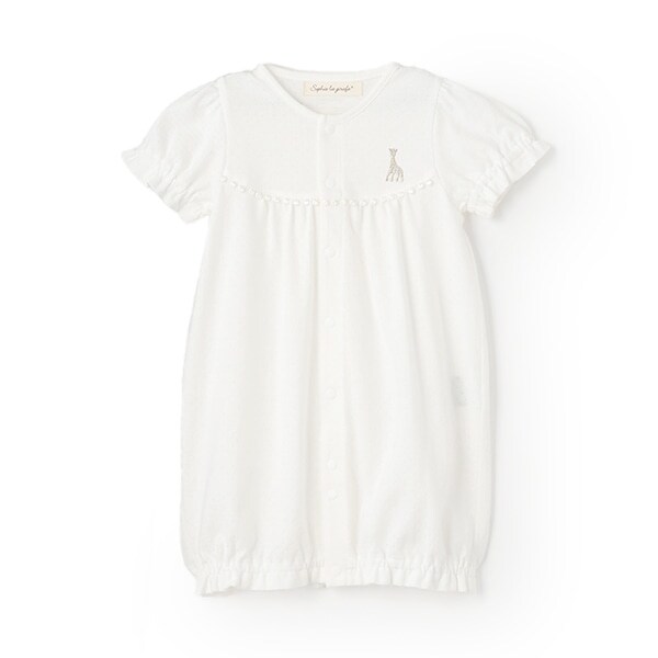 レース半袖2WAYオール【日本製】