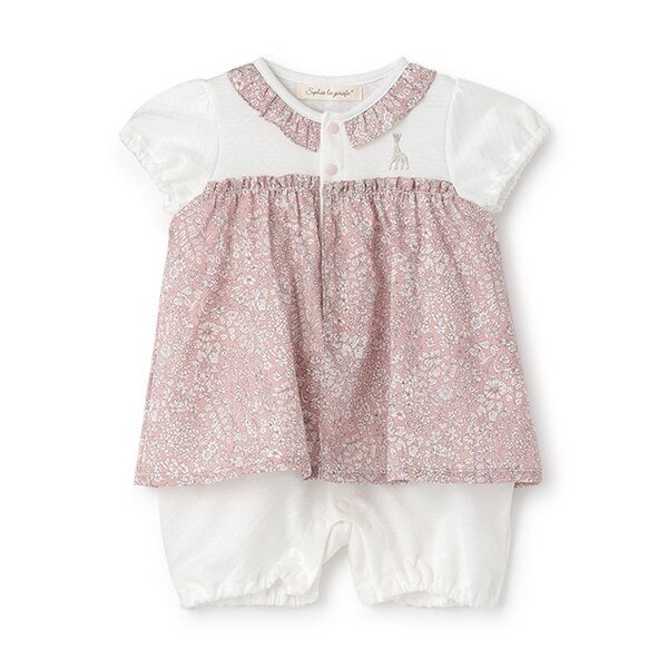 小花柄ショートオール【日本製】