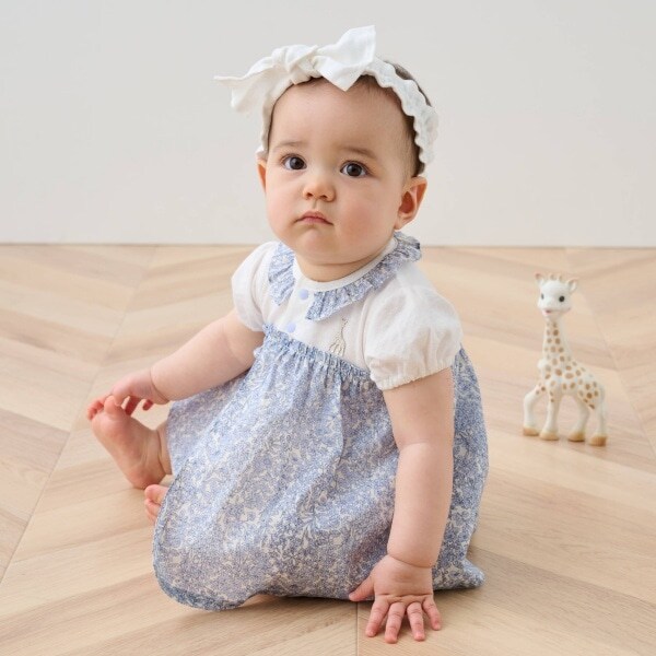 小花柄ショートオール【日本製】