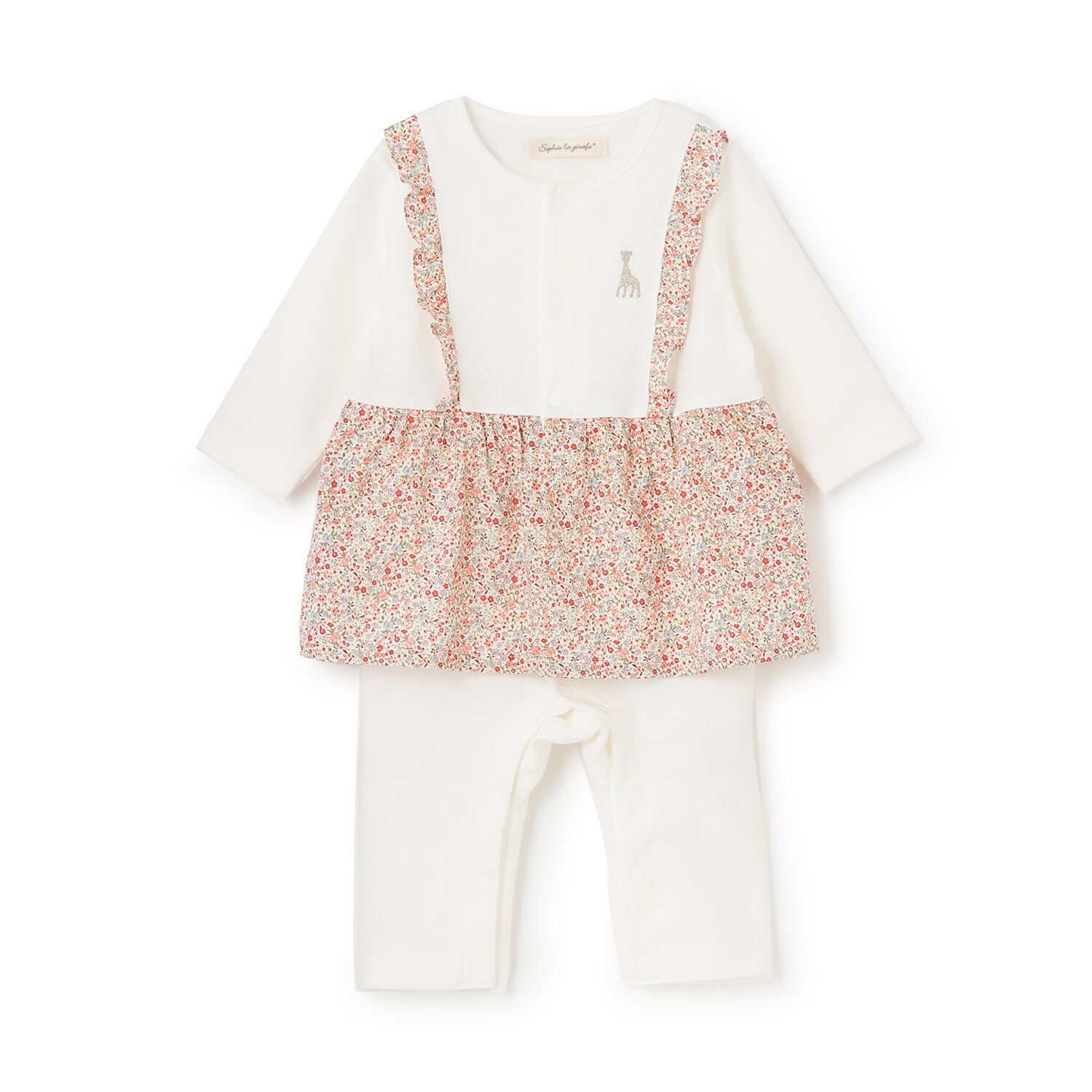 花柄カバーオール【日本製】