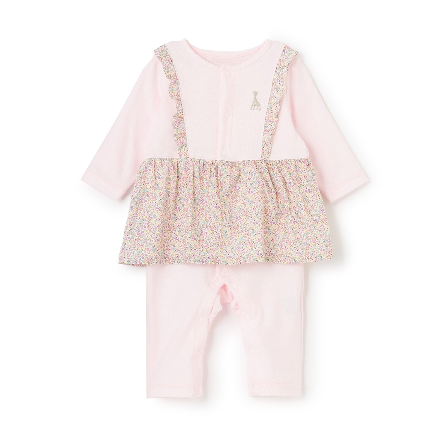 花柄カバーオール【日本製】