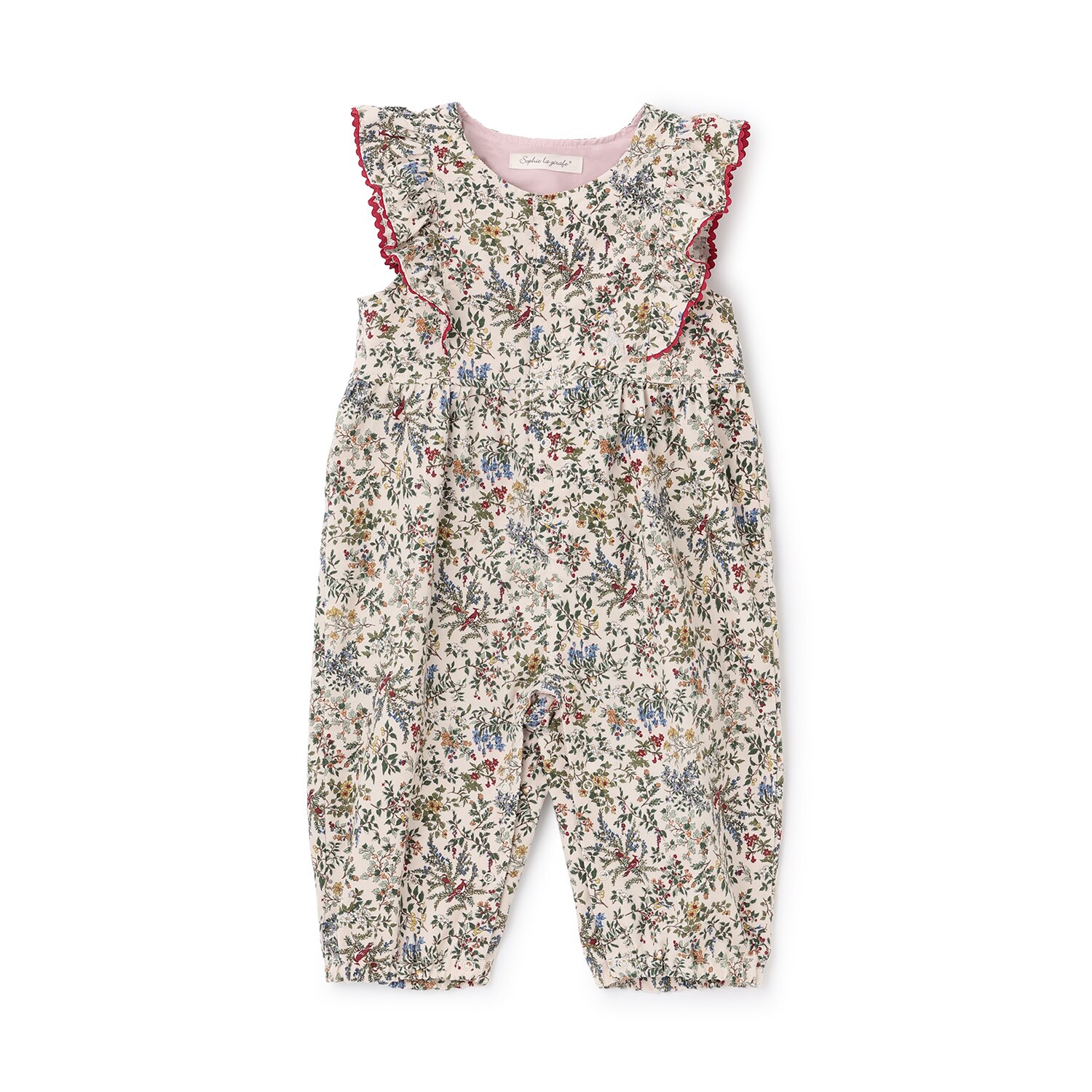 花柄サロペット【日本製】