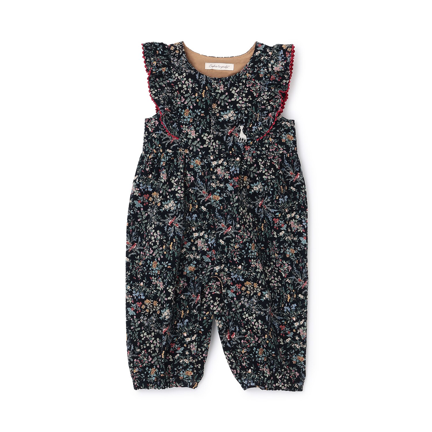 花柄サロペット【日本製】