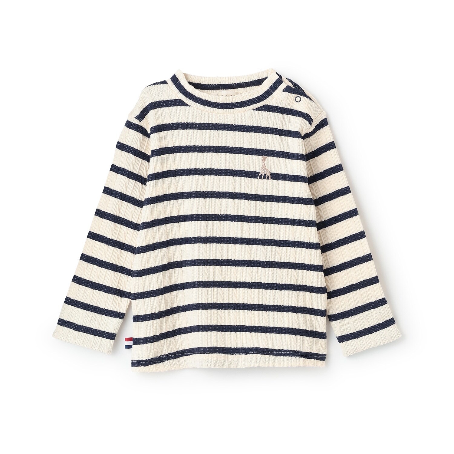 ジャカードボーダー長袖Tシャツ【日本製】