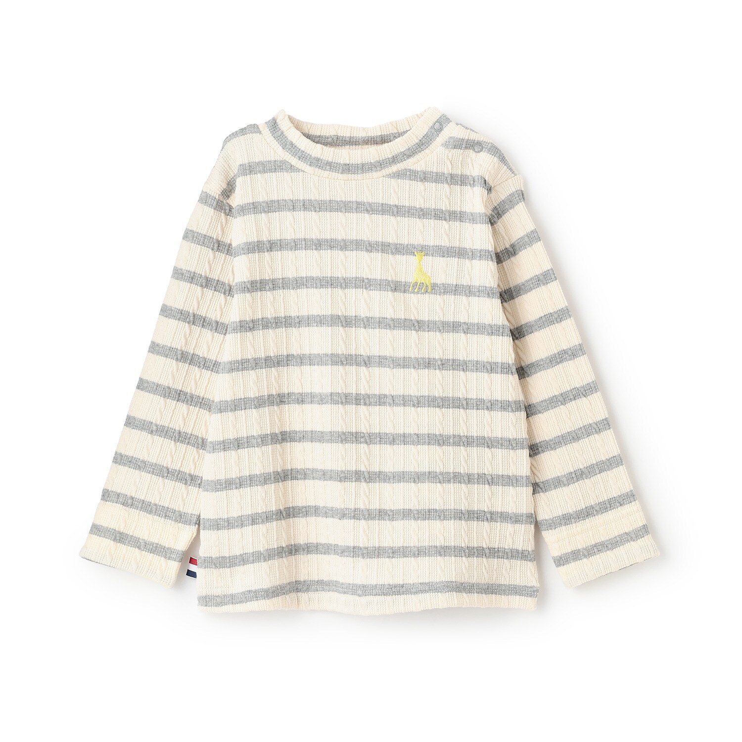 ジャカードボーダー長袖Tシャツ【日本製】