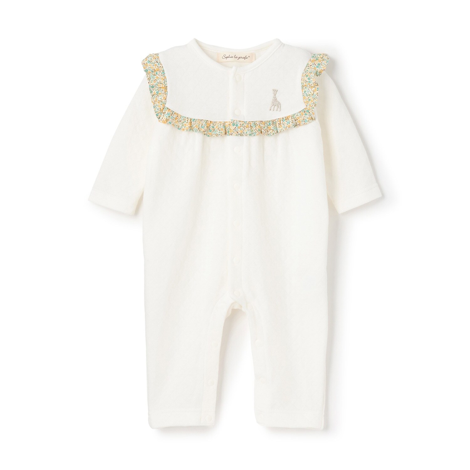 小花柄カバーオール【日本製】