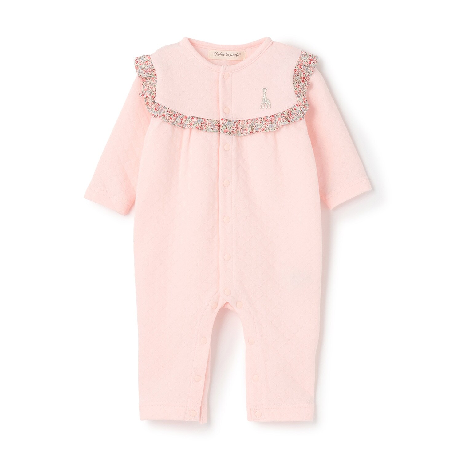 小花柄カバーオール【日本製】