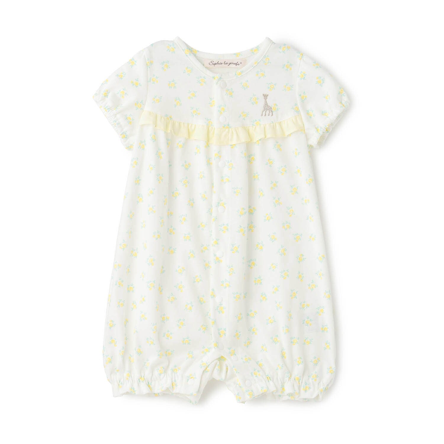 花柄プリントショートオール【日本製】