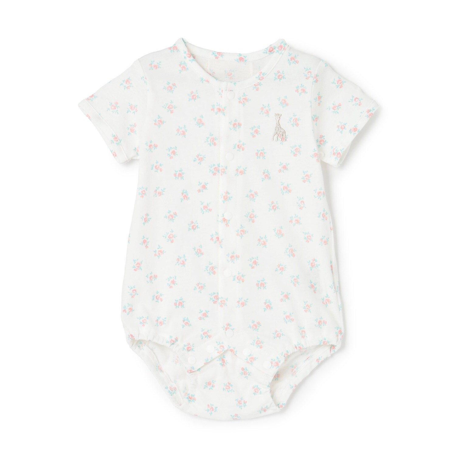 花柄ボディスーツ【日本製】