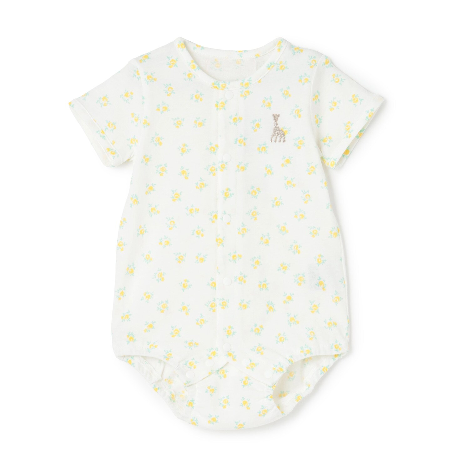 花柄ボディスーツ【日本製】