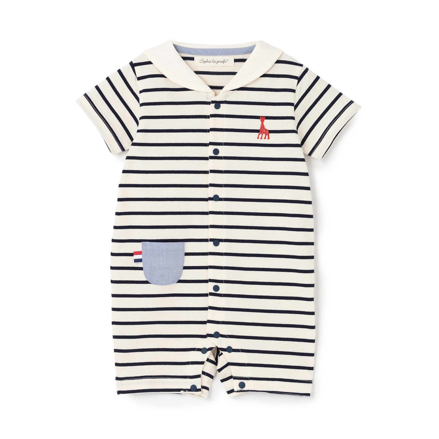 セーラーボーダーショートオール【日本製】