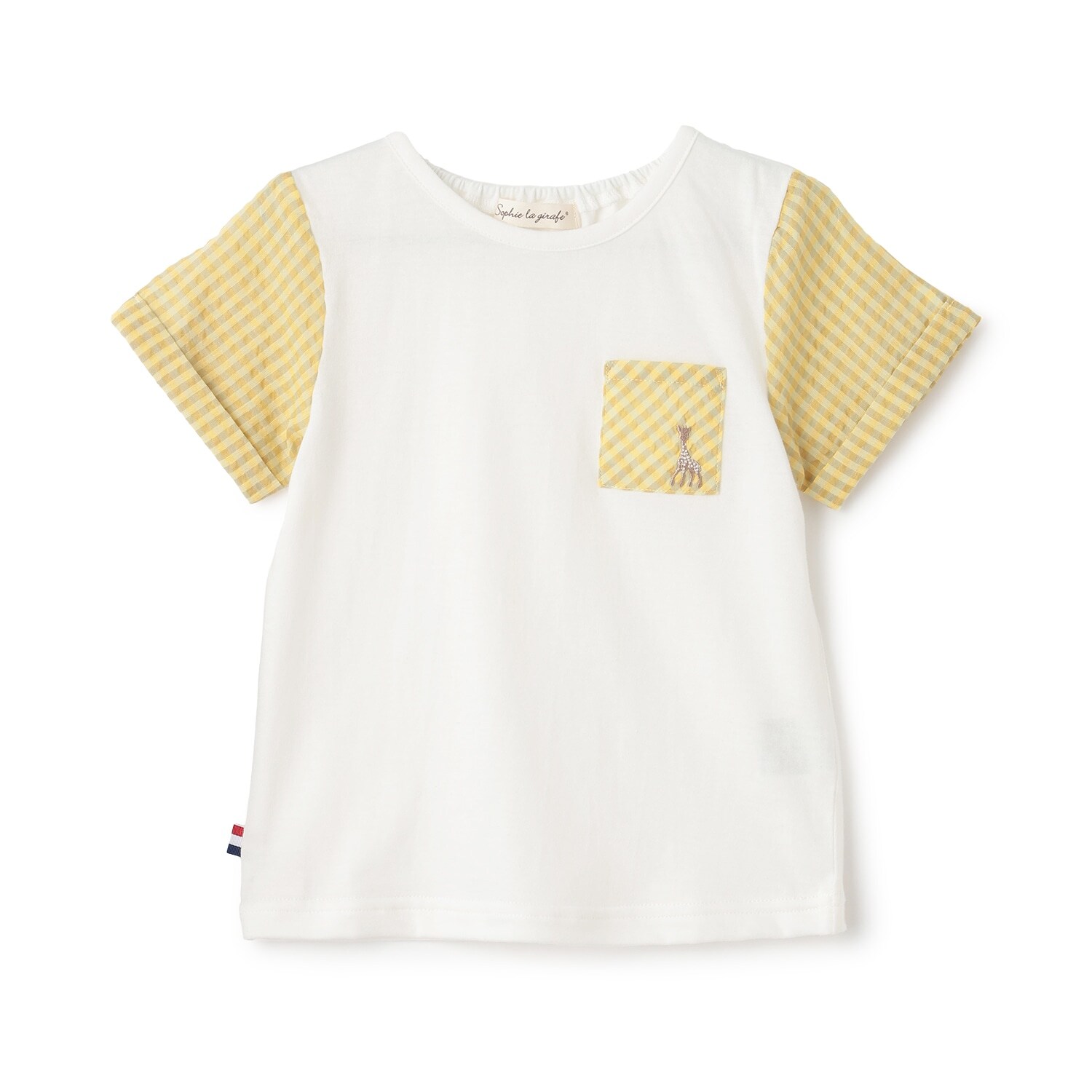 袖チェックサッカー半袖Tシャツ【日本製】