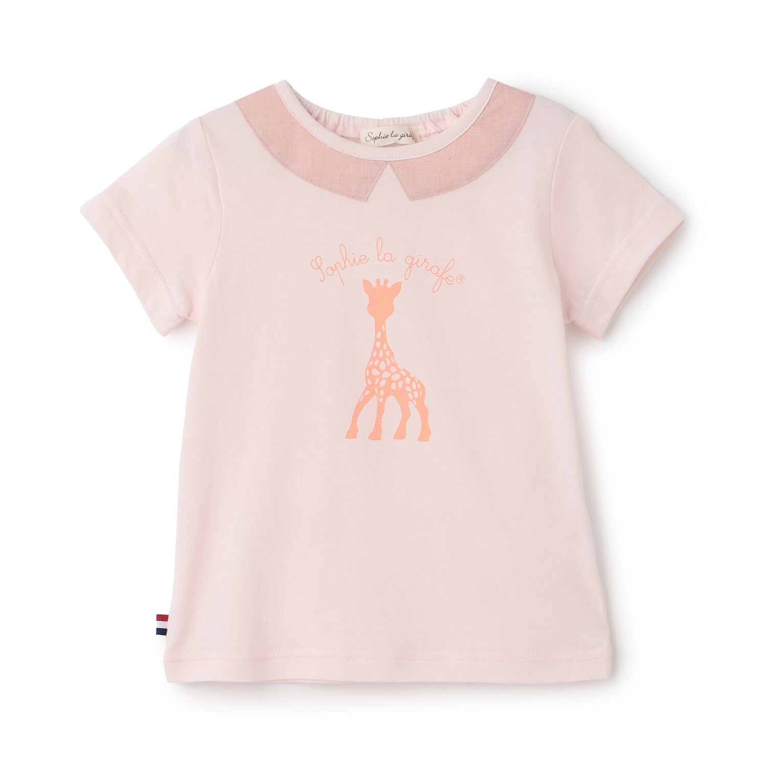 衿つきソフィプリント半袖Tシャツ【日本製】