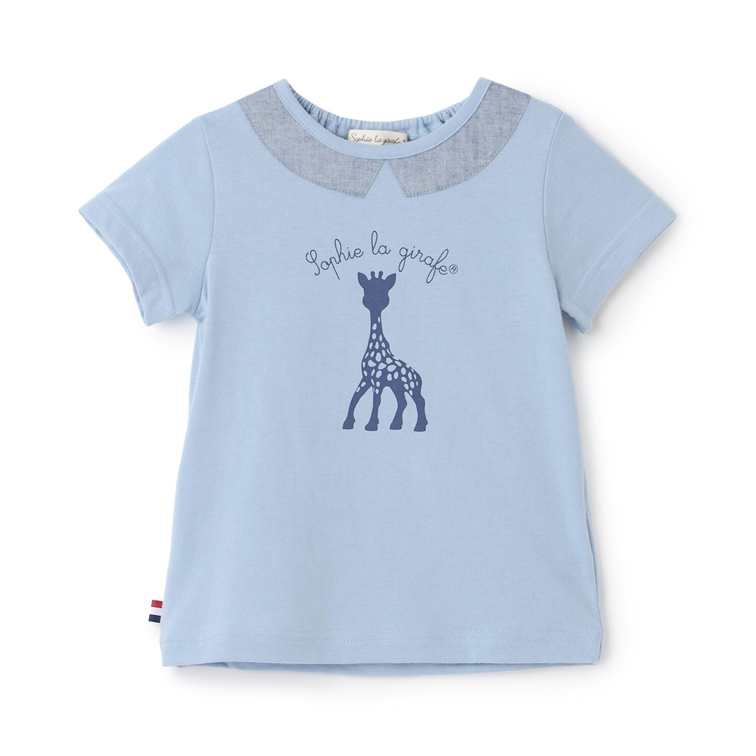 衿つきソフィプリント半袖Tシャツ【日本製】