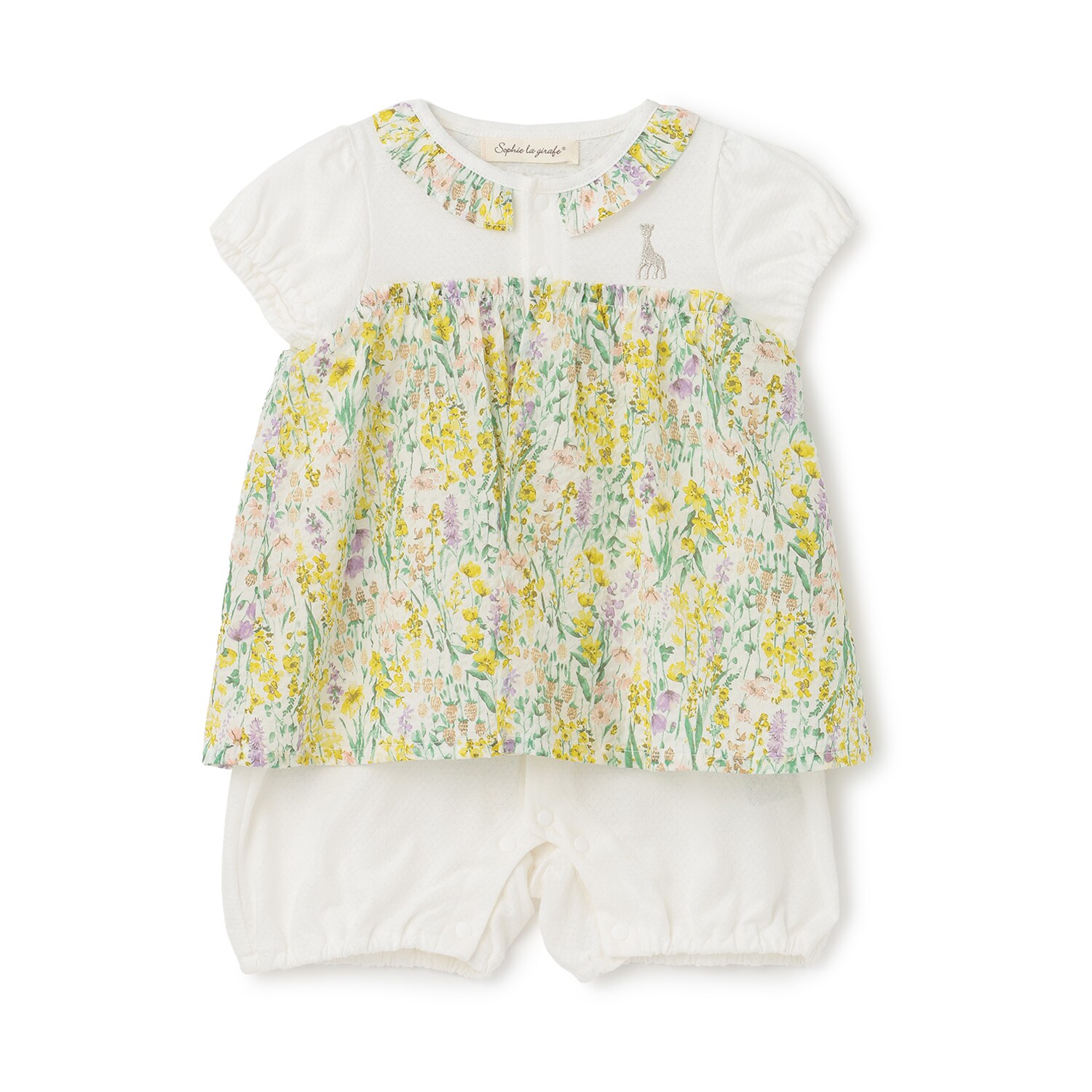 リップル花柄ショートオール