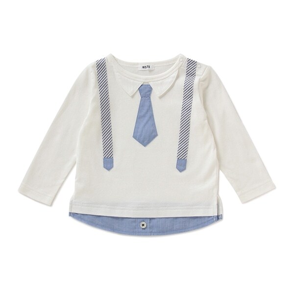 【KISETTE】 ネクタイ長袖Tシャツ【日本製】