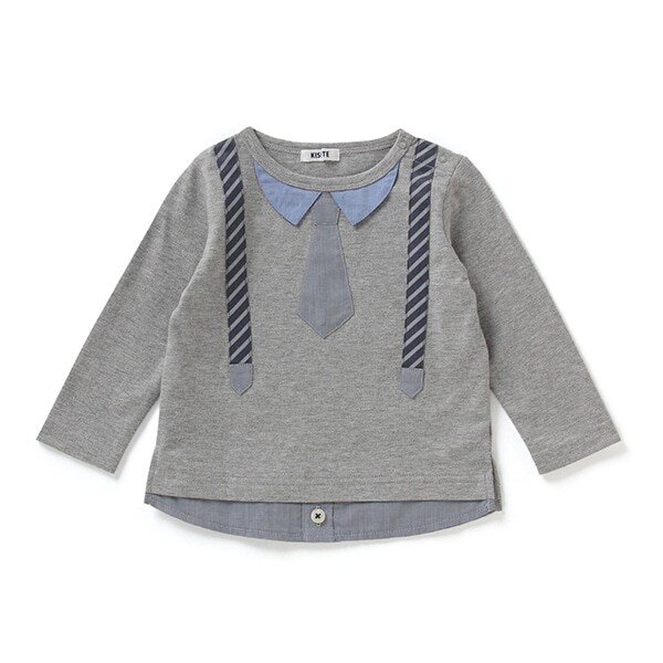 【KISETTE】 ネクタイ長袖Tシャツ【日本製】