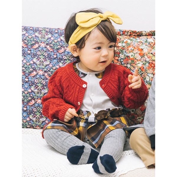 【KISETTE】 アラン編みカーディガン【日本製】