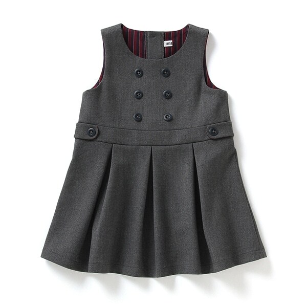 【KISETTE】 ボックスプリーツジャンパースカート【日本製】