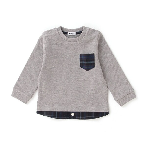 【KISETTE】 シャツ見えスウェット【日本製】