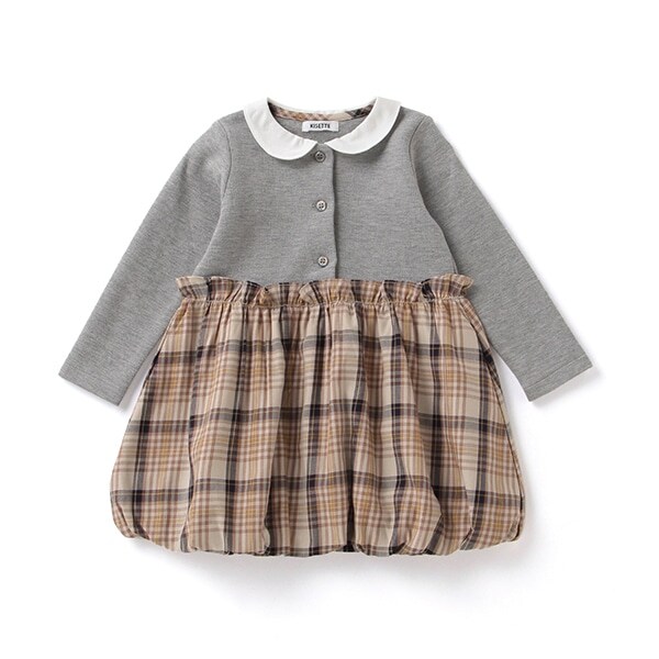【KISETTE】 バルーンチェックワンピース【日本製】