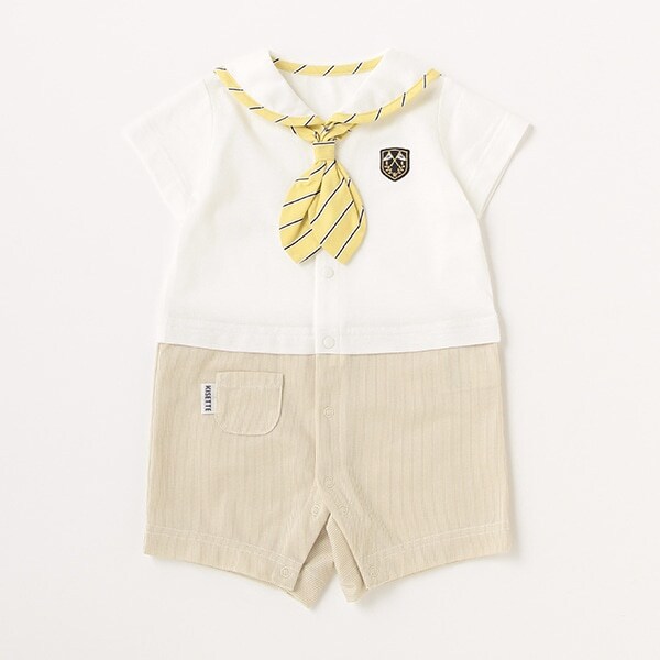 【KISETTE】半袖セーラーショートオール【日本製】