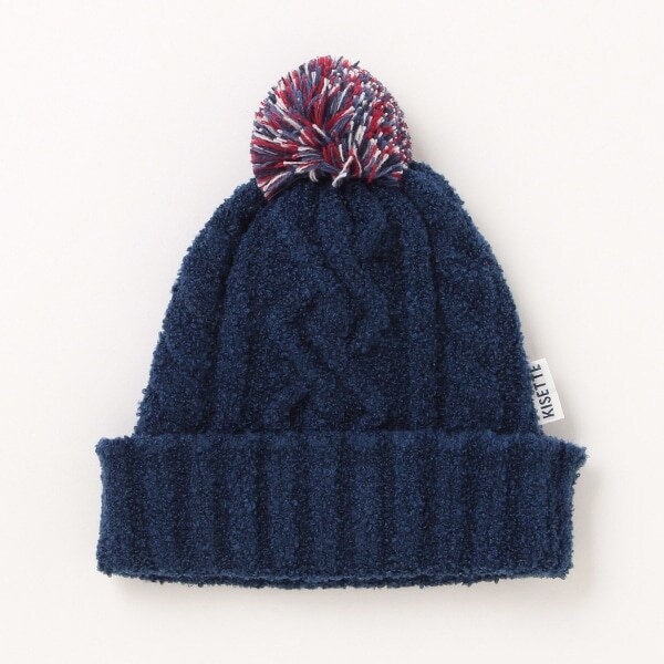 【KISETTE】ケーブルマシュマロベビー帽【日本製】