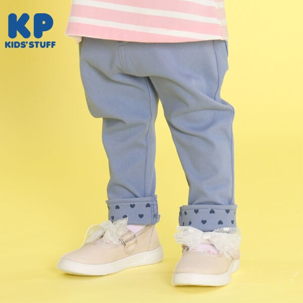 ストレッチストレッチ裾ロールアップパンツ(80～90)