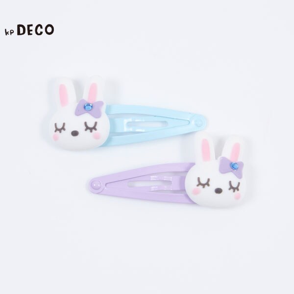 うさぎヘアピン(パッチンどめ)2個セット