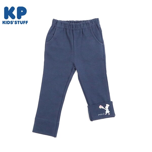 KP 裾折り返しうさぎ刺しゅうパンツ(80～90)