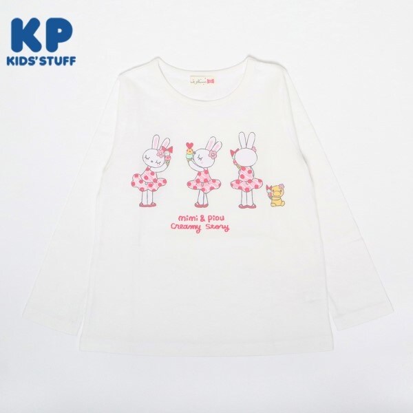 KP アイスうさぎプリント長袖Tシャツ(80～90)