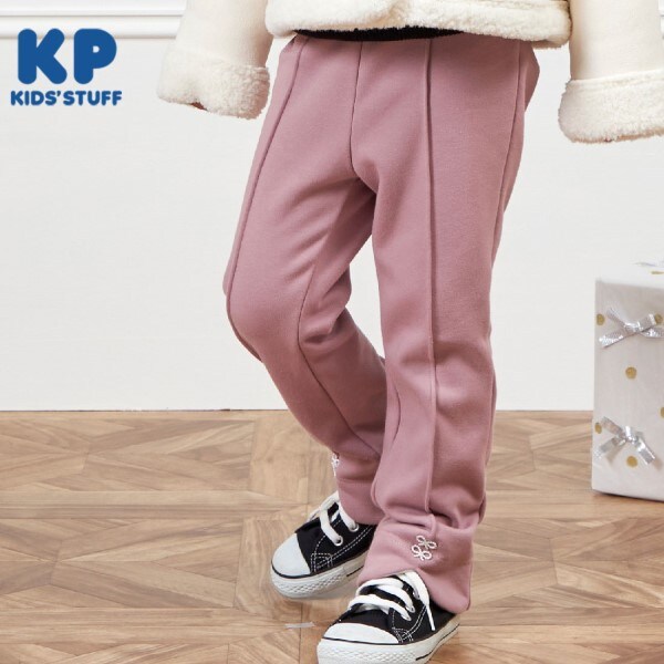 KP(ケーピー)裏起毛ストレッチスムースパンツ(110~140)