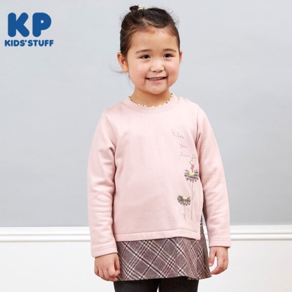 KP(ケーピー)mimi＆花刺しゅうチュニック(80～130)