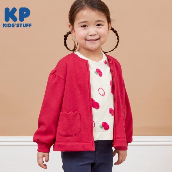 KP(ケーピー)スカラップポケット裏シャギージップアップ(90～140)