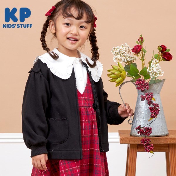 KP(ケーピー)スカラップポケット裏シャギージップアップ(90～140)