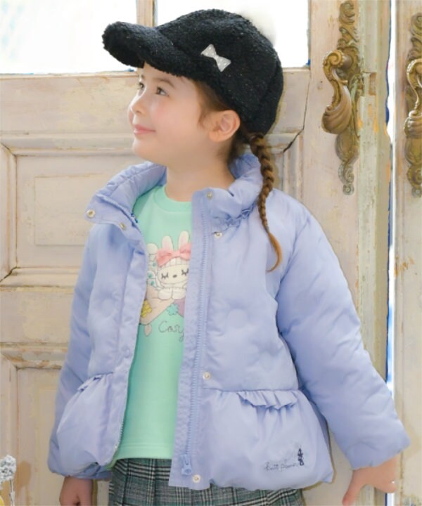 KP(ケーピー)水玉エンボス中綿コート(90～130)