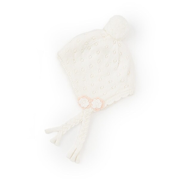 KP(ケーピー)透かし柄ニット裏ボア帽子(Free)