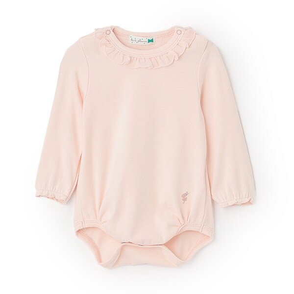 KP(ケーピー)伸び伸びフライス　襟フリルロンパース(Free)