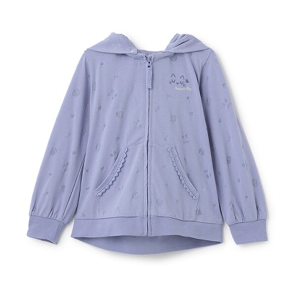 猫耳オパールジップアップパーカー