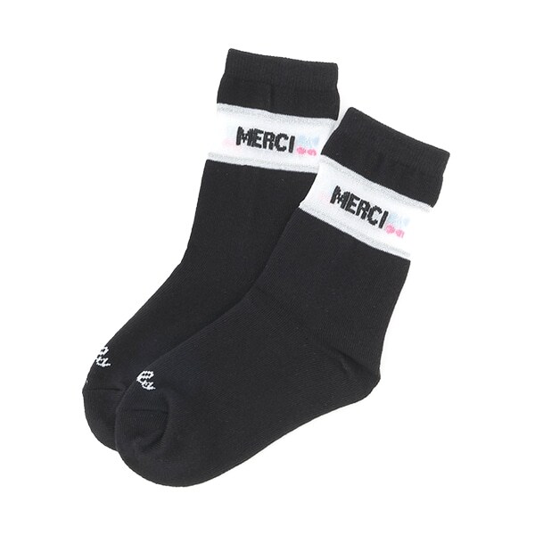 ロゴ＆チェリーモチーフクルーソックス