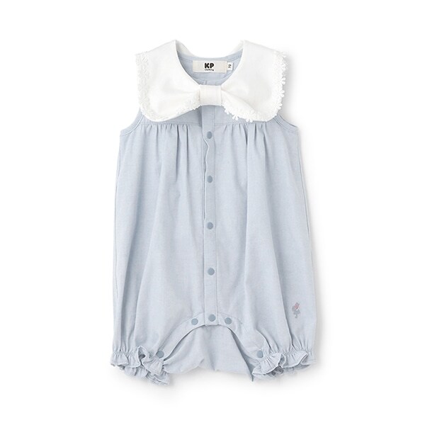 リボンスタイ取外し　前明きロンパース