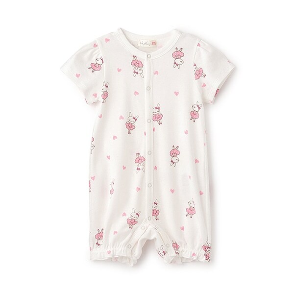 日本製/ベビーmimi総柄プリント　ショートオール