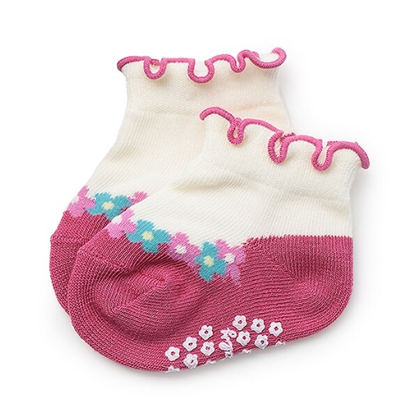 日本製/お花ジャガードシューズソックス