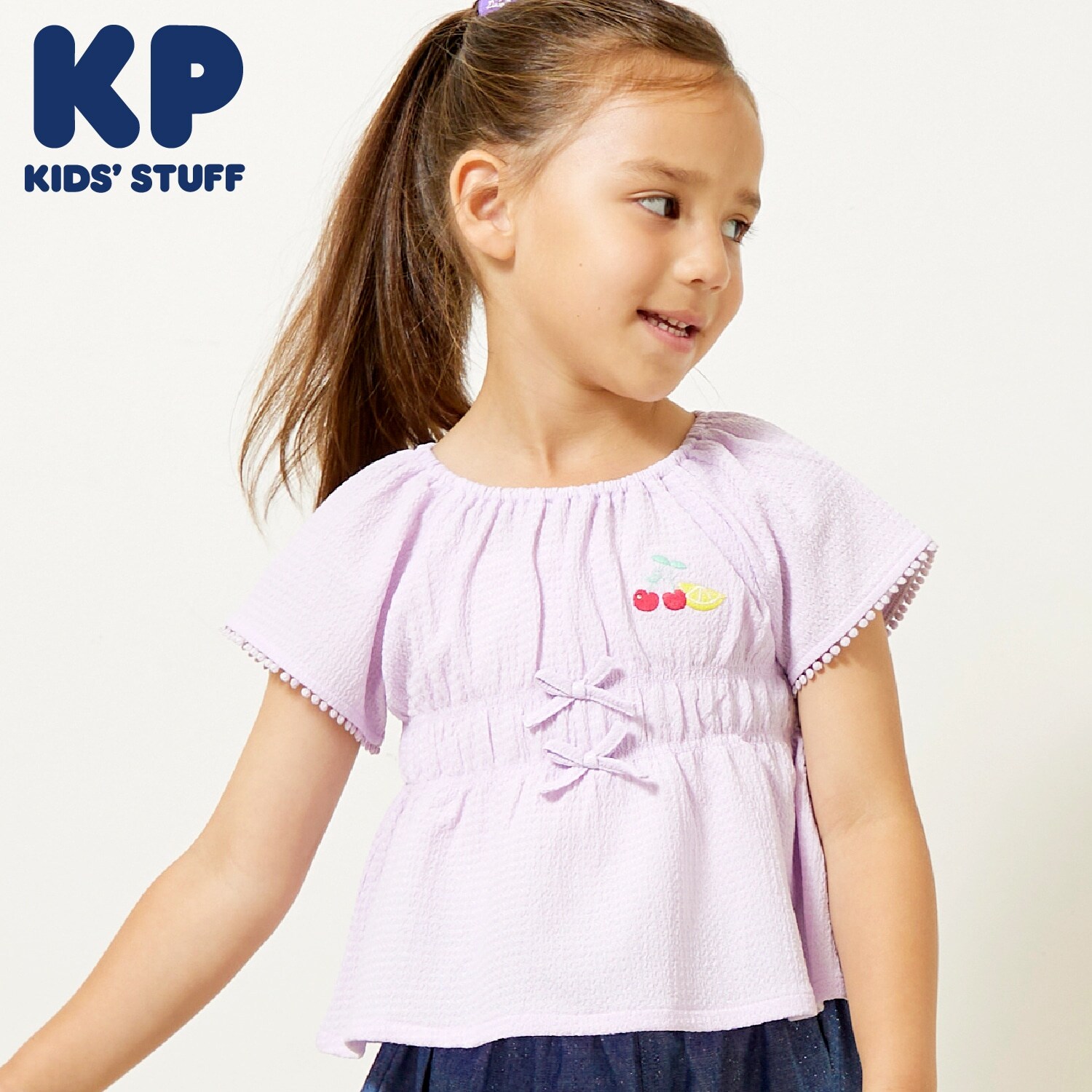 シャーリングジャカード ブラウス