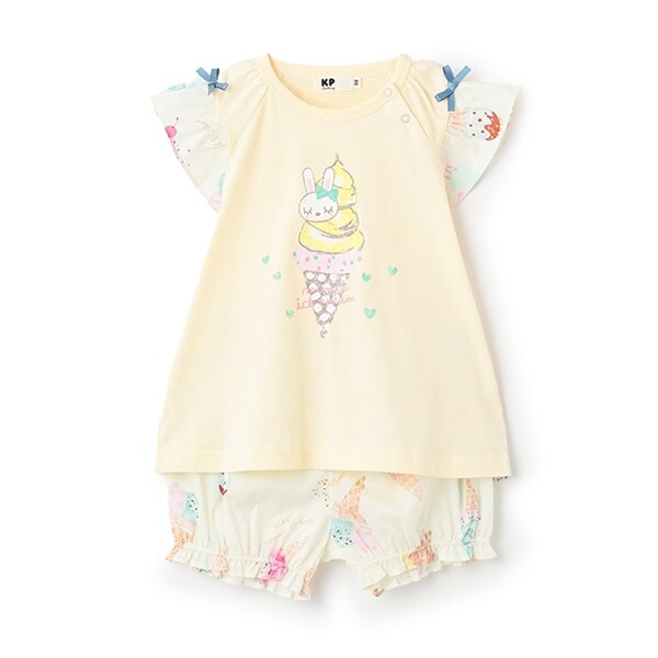 アイスクリームプリント Tシャツ＆ブルマセット